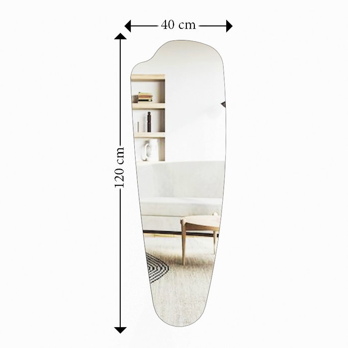 Hanah Home Espejo Cheval Transparente MDF 40x120 cm